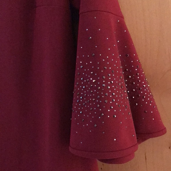 Calvin Klein Bell Sleeve Sheath Dress with Sparkles - Picture 4 of 4